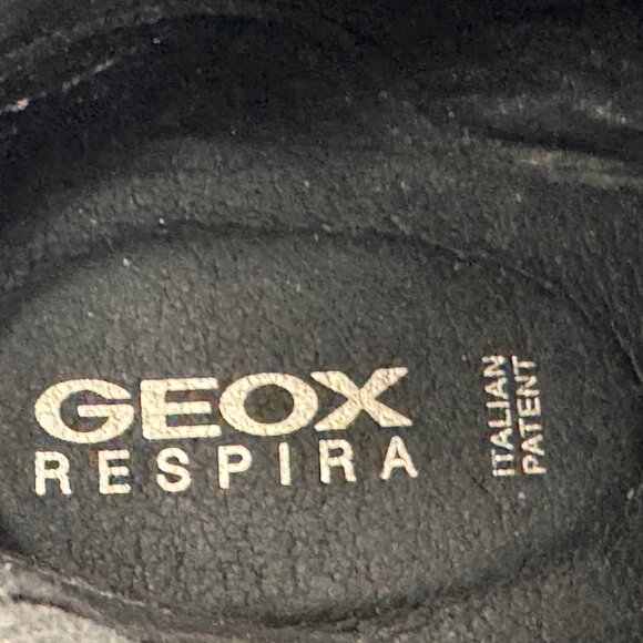 Geox Respira Black Leather Heeled Boots – Size 38.5 – Italian Design - Picture 3 of 4